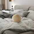 thumbnail image 2 of Luna 12" Round Sphere Accent Ball Throw Pillow, Fawn Brown Performance Velvet, 2 of 7