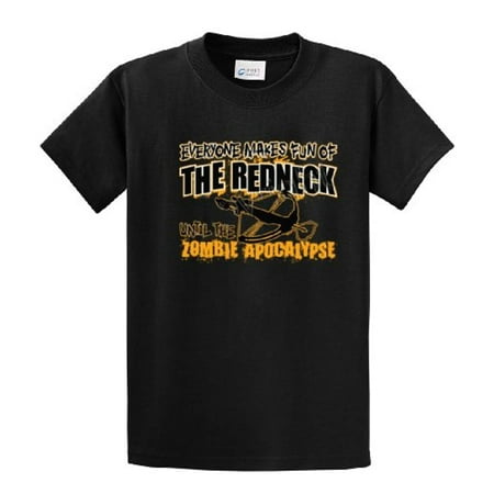 Funny T-Shirt Everyone Makes Fun Of The Redneck Zombies-Black-xxl