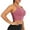 Purple, variant on LELINTA Women Seamless Stretch Bra Padded Removable Pad Crisscross Back Sports Yoga Fitness Bra Workout Tops, Black/ White/ Blue/ Purple