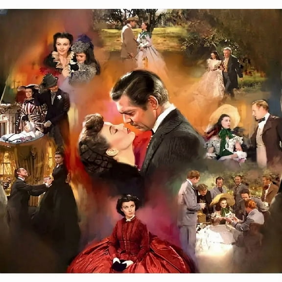 Diamond Painting Kits for Adults, Gone with The Wind  5D DIY Diamond Art Kits Full Drill Diamond Dots for Gift Wall Decor and Relaxation Gem Arts