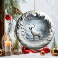 thumbnail image 2 of Nmdmisc Christmas Reindeer Round Acrylic Flat Pendant,Christmas Tree Decorations Reindeer Hanging Ornament,Christmas Festive Tree Car Wall Decorations for Christmas Party Scene Layout, 2 of 5