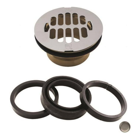

Brass Body Swedge-Lock Shower Drain with Grid in Satin Nickel