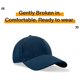 thumbnail image 4 of Gorra de béisbol de algodón con techo rígido para hombres y mujeres, gorra con protección solar sólida, sombrilla, gorra de lengua de pato, gorra de béisbol, azul marino, 4 of 6