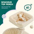 thumbnail image 4 of Einfach Small Cat Tree 29.5" Tower Condo with Sisal Scratcing Post Hammock Top Perch for Indoor Cats, Beige, 4 of 8