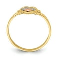 thumbnail image 2 of 14K Two-Tone Gold Ring Band Themed Yellow & Rose with Rhodium Love Heart, Size 6, 2 of 5