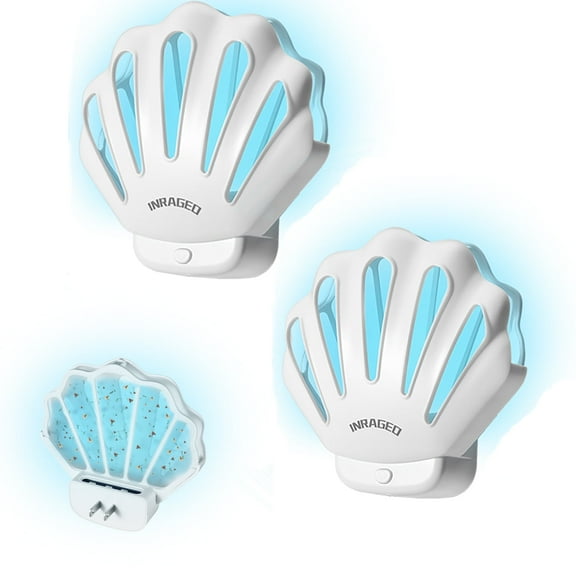 2Pcs Gnat Traps for House Indoor HU002 Plug Flying, Insect Trap with Night Light  Attractant Catcher for Bedroom, Kitchen, Office