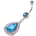 thumbnail image 3 of Charm Crystal Stainless Belly Button s Dangle Bar Jewelry Set, 3 of 8