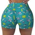 thumbnail image 2 of Haiem Cute Shark Turtle No Front Seam Biker Shorts for Women Yoga Workout Gym Bike Shorts with Tummy Control Moisture-Wicking-XX-Large, 2 of 9
