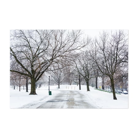 Snowy Walkway - Baltimore Maryland Photography Unframed Wall Art Print 5 x 7 inches