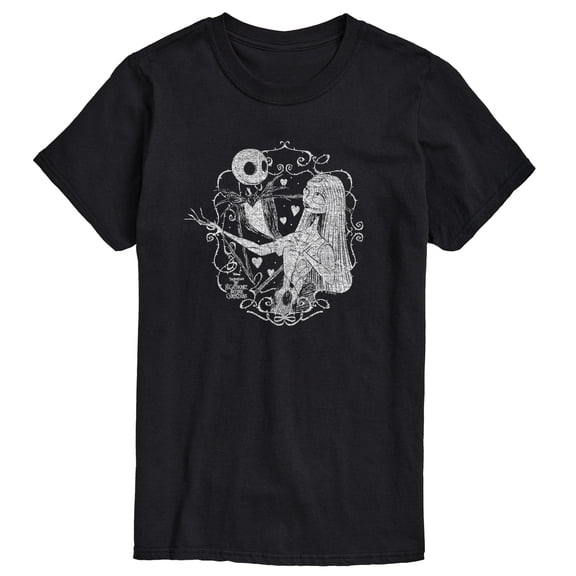 The Nightmare Before Christmas - Jack And Sally Valentine - Men's Short Sleeve Graphic T-Shirt