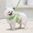 thumbnail image 5 of Lindos tirantes de cachorro Traje de piel, tirantes de cachorro y traje de piel, Vestido de tirantes de perro Niña, Vestido de flores para mascotas Primavera Veranoverde, 5 of 5