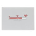 thumbnail image 1 of Valentine's Day Cutting Board, Design with Loading Love Lettering Meter, Decorative Tempered Glass Cutting and Serving Board, in 3 Sizes, by Ambesonne, 1 of 2