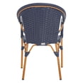 thumbnail image 6 of Safavieh SAFAVIEH PAT Collection Contemporary Aluminium and Wicker Armchair, Navy (Set of 2), 6 of 12