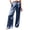 Navy, variant on cfhntfmh Satin Pants for Women Wide Leg Dress Pants with Pockets Casual Loose Work Trousers Soft Fashion Outfits