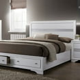 thumbnail image 6 of Miekor Furniture Contemporary White Color Panel Headboard 1pc Full Size Bed w Drawers Beautiful Bedroom Furniture 88565, 6 of 8