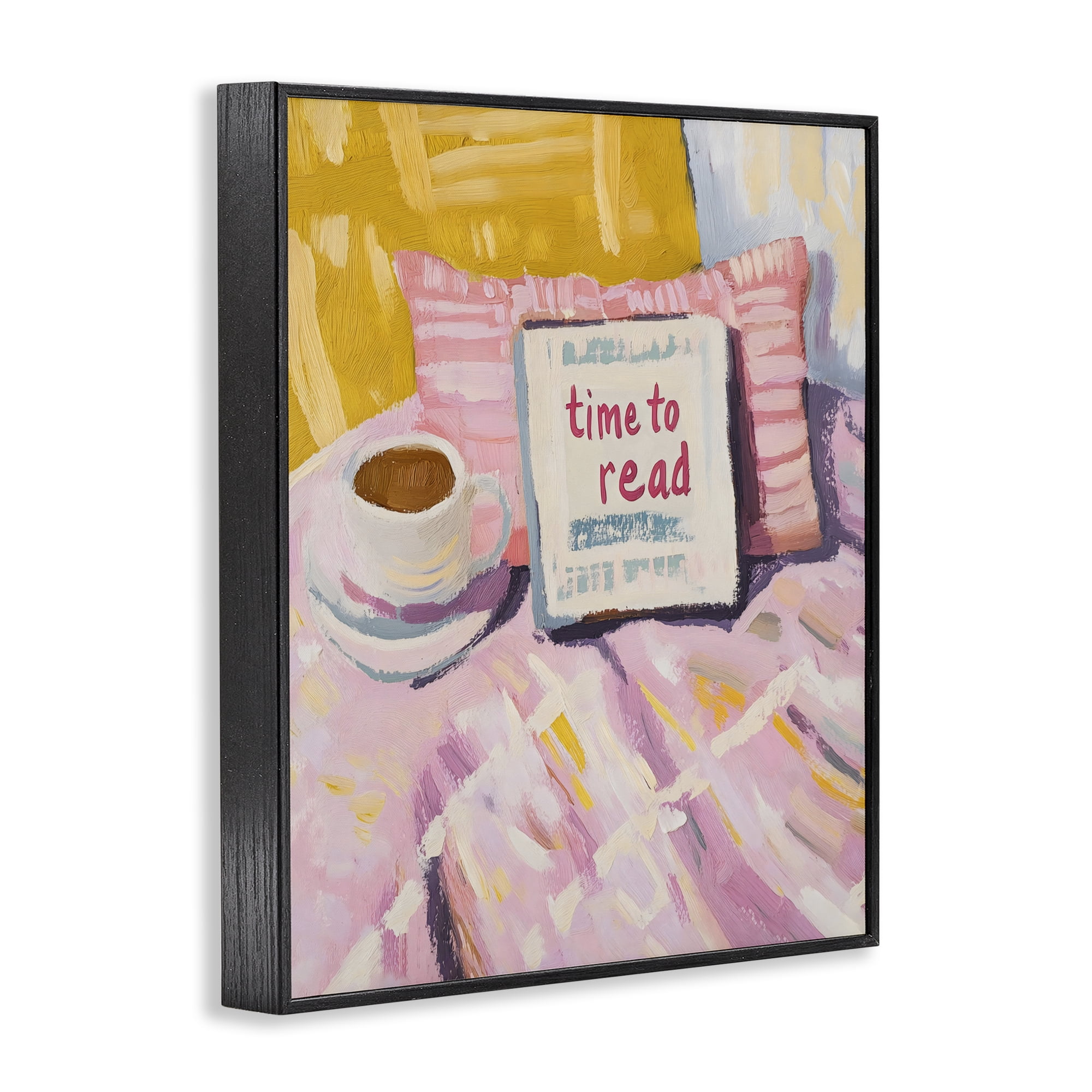 Stupell Industries Time To Read in Morning Black Framed Giclee Art, design by The Prints Vibe