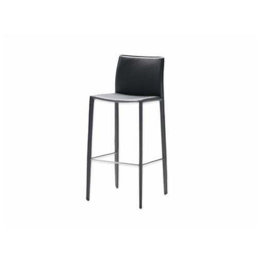 Mobital Zak 26" Leather Bar Stool in Gray (set of 2)