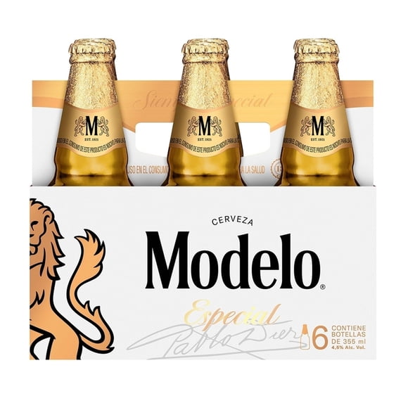 Cerveza clara Modelo Especial 6 botellas de 355 ml c/u
