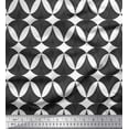 thumbnail image 1 of Soimoi White Velvet Fabric Scales Geometric Decor Fabric Printed Yard 58 Inch Wide, 1 of 3