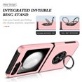 thumbnail image 7 of Nalacover Case for Samsung Galaxy Z Flip5 Magnetic Ring Holder Kickstand Cover, Heavy Duty Rugged PC + TPU Shockproof Lens Protection Phone Case for Samsung Galaxy Z Flip5, Rosegold, 7 of 7