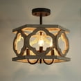thumbnail image 6 of LNC 3-Light Drum Farmhouse Wood Semi-Flush Mount Ceiling Light for Living Room,Bed Room, 6 of 8