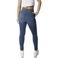 thumbnail image 2 of Dollhouse Women's Juniors Exposed Button Skinny Jean, 2 of 3