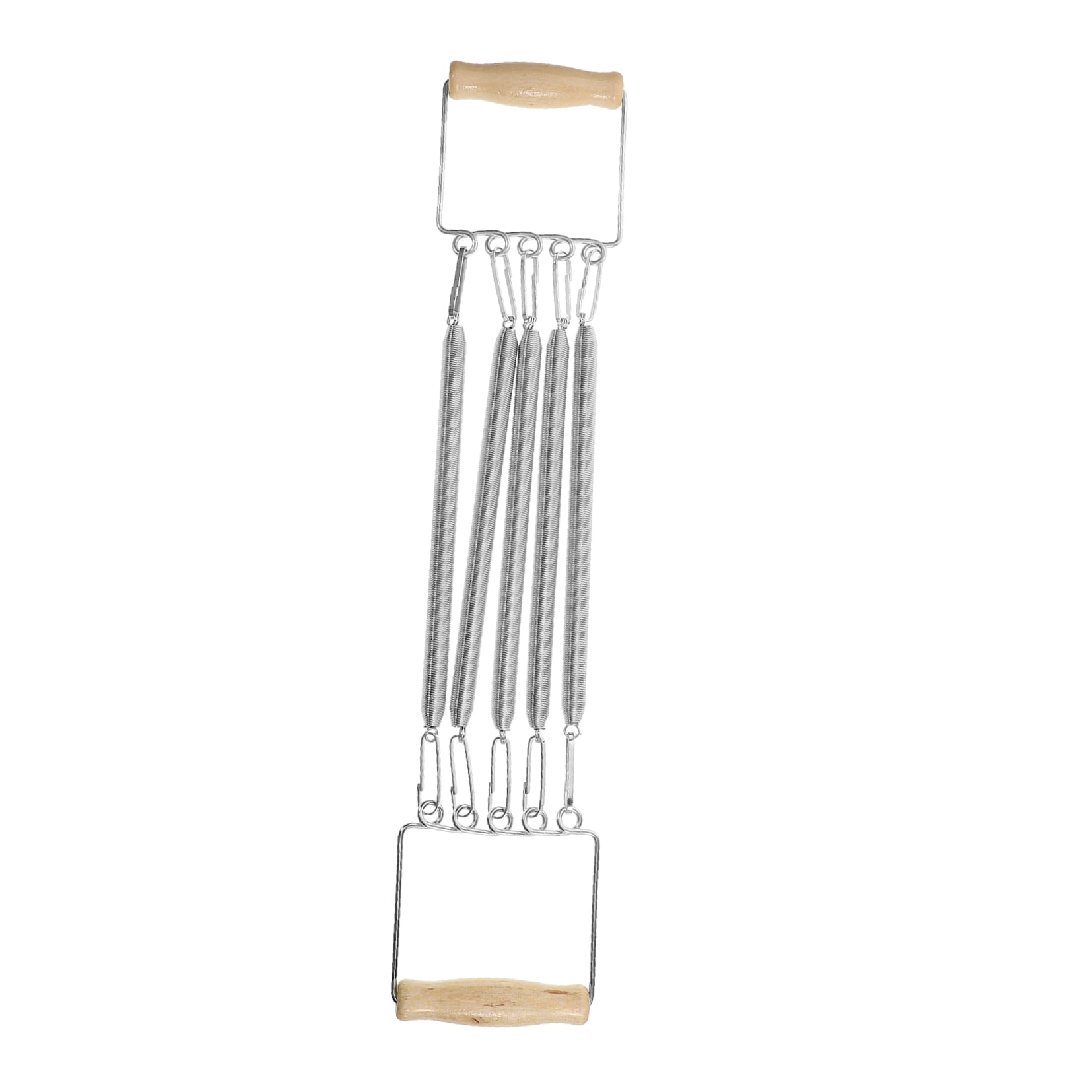 OUNONA Removable Spring Chest Expander with Wooden Handle Versatile Fitness Equipment for Chest and Arm Muscle Building for Home and Outdoor Use
