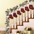 thumbnail image 4 of Mini Christmas Stocking Red And Black Plaid Small Stocking with Hanging Ring A to Z Embroidered Letter Hanging Stocking for Xmas Tree Wall Mantel, 4 of 8