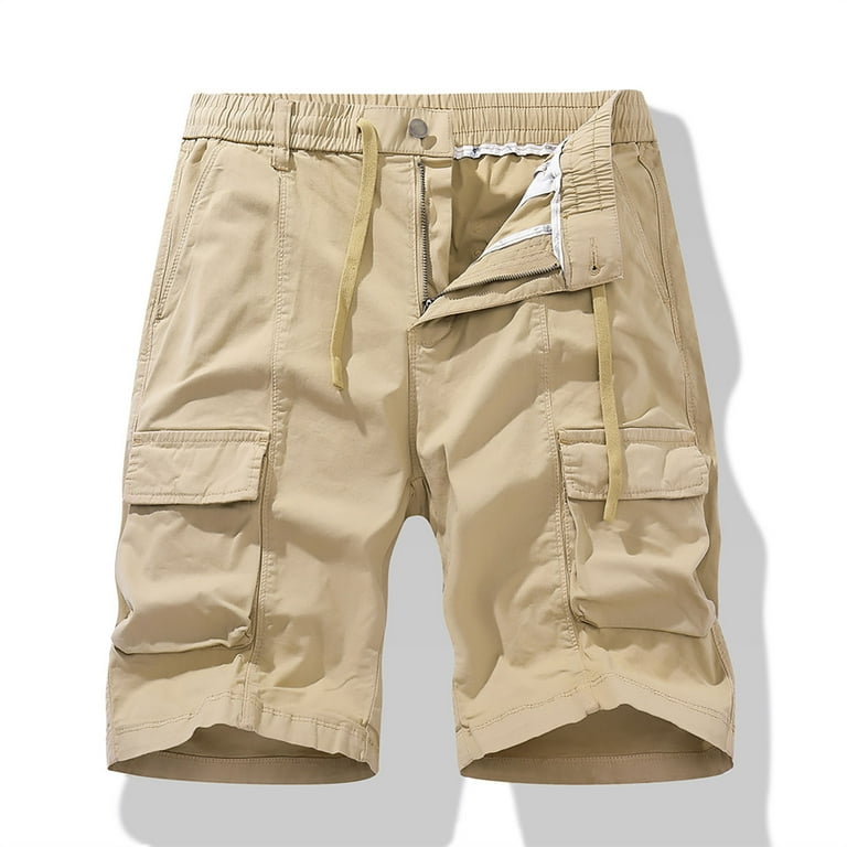 HBFAGFB Cargo Shorts for Men Outdoor Relaxed Lightweight Fishing and Hiking  Casual Pants Khaki Size 4XL