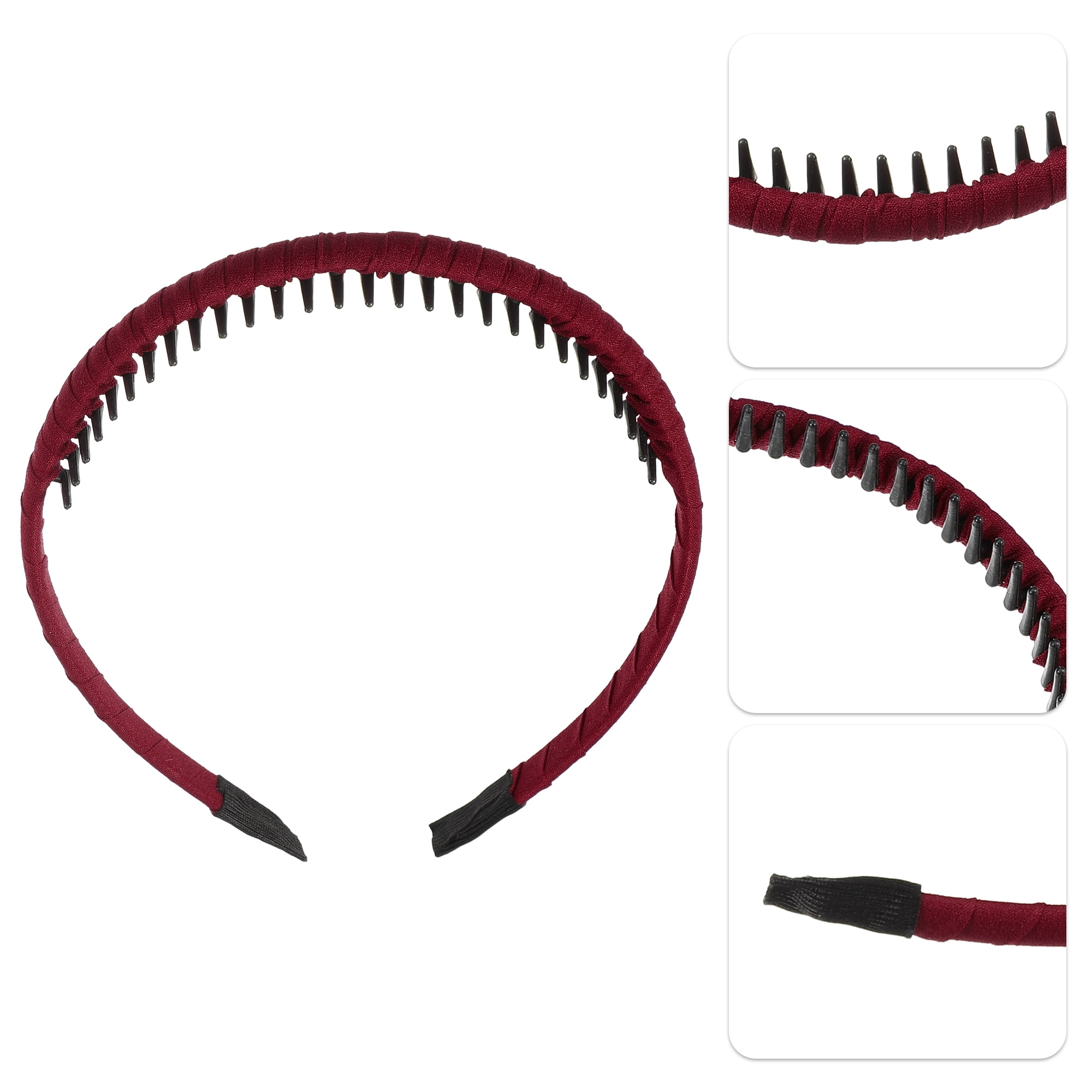 Unique Bargains 4Pcs Women Teeth Comb Headbands Non-Slip Hairbands