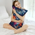 thumbnail image 5 of Bingfone Tropical Flower Print Satin Pillowcase for Hair - Standard Size with Zipper Silky & Soft Pillow Covers,20x30 inches, 5 of 8
