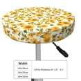 thumbnail image 2 of Kdxio Classical Cute Sunflower NO.101 Print Stool Covers Round,Stretch Round Bar Stool Covers Washable Bar Stool Cushion Slipcover for 12-15 Inch Chair, 2 of 5