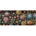 thumbnail image 3 of Coolnut Wildflowers Kitchen Curtains 2 Panels, UV Protected Tier Curtains Half Window Curtains for Guest Room Bathroom Sink Laundry Room Basement,24"x 27", 3 of 6