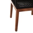 thumbnail image 5 of DecMode Jute Rope Handmade Woven Lounge Chair with Brown Wooden Legs, Black, 5 of 9