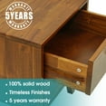 thumbnail image 5 of Acacia Silvia Solid Wood 2-Drawer Nightstand – Mid-century Bedside Table, Caramel, 5 of 8