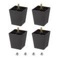 thumbnail image 1 of Piernas de muebles cuadradas de plástico de 3.1 pulgadas, juego de 4 patas de sofá de repuesto con pernos colgantes M8, 1 of 6