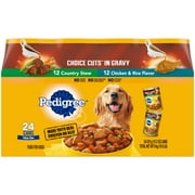 Pedigree Choice Cuts In Gravy Wet Dog Food Variety Pack, 13.2 Oz Cans (24 Pack)