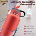 thumbnail image 2 of Botella de agua Reebok de acero inoxidable de 950 ml con aislamiento de pajita, 2 of 8