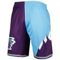 thumbnail image 2 of Men's Mitchell & Ness Turquoise/Purple Utah Jazz Hardwood Classics 1996 Split Swingman Shorts, 2 of 3
