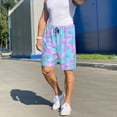 thumbnail image 7 of Bixox Men's Purple Dragon Scales printed lightweight casual shorts, soft sleep shorts with pockets., 7 of 7
