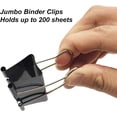 thumbnail image 3 of Clips para carpetas extra grandes de 2 pulgadas, paquete de 48, clips de papel gigantes, abrazaderas de papel grandes, clips para carpetas de gran tamaño para suministros para el hogar, la e, 3 of 5