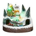 thumbnail image 2 of Liyamei Rotating Train With Glowing Light And Music Desktop Ornament Decorative Holiday Village Scene For Festive Atmosphere Suitable For Xmas, 2 of 5