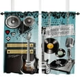 thumbnail image 5 of Rock Music Speaker Guitar Curtains For Living Room Kitchen Curtain Bedroom Decorative Window Treatments Home Drapes, 5 of 7