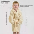 thumbnail image 4 of Cotton Terry Kids Unisex Hooded Bath Robe, Large, Taupe, 4 of 8
