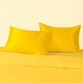 thumbnail image 5 of Organictune 2 Pack Silky Satin Standard Pillowcases for Hair and Skin, Super Soft and Cooling Pillow Cases with Envelope Closure, 20x26 Inches, Yellow, 5 of 7