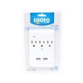 thumbnail image 3 of Multicontacto Triple Con 2 Entradas Usb Igoto Blanco AM07, 3 of 4