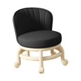 thumbnail image 3 of Taburete bajo con ruedas, taburete giratorio de 360 grados, taburete con ruedas, silla giratoria, taburete para lavandería, , ejercicios de Negro, 3 of 8