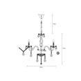 thumbnail image 3 of Candil de Techo Cristal Cortado D'Gala Iluminación DG8015 Champagne de 6 Luces, 3 of 3