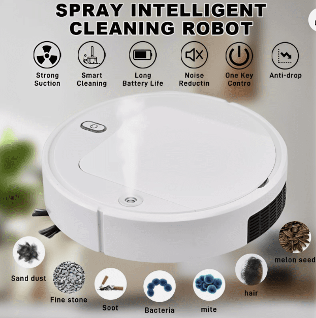 Robot Aspirador Juguete Con Luces Y Música – Barredora 360° Para Niños, Limpia Y Divierte