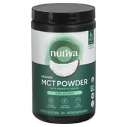 Nutiva Organic MCT Powder, Prebiotic Acacia Fiber, Unflavored, 10.6 Ounce
